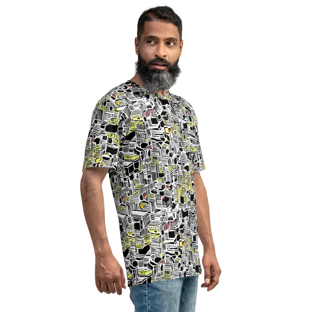 Monochrome Motion on Men's Crew Neck T-Shirt — Right