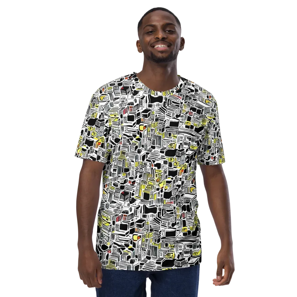 Monochrome Motion on Men's Crew Neck T-Shirt — Front