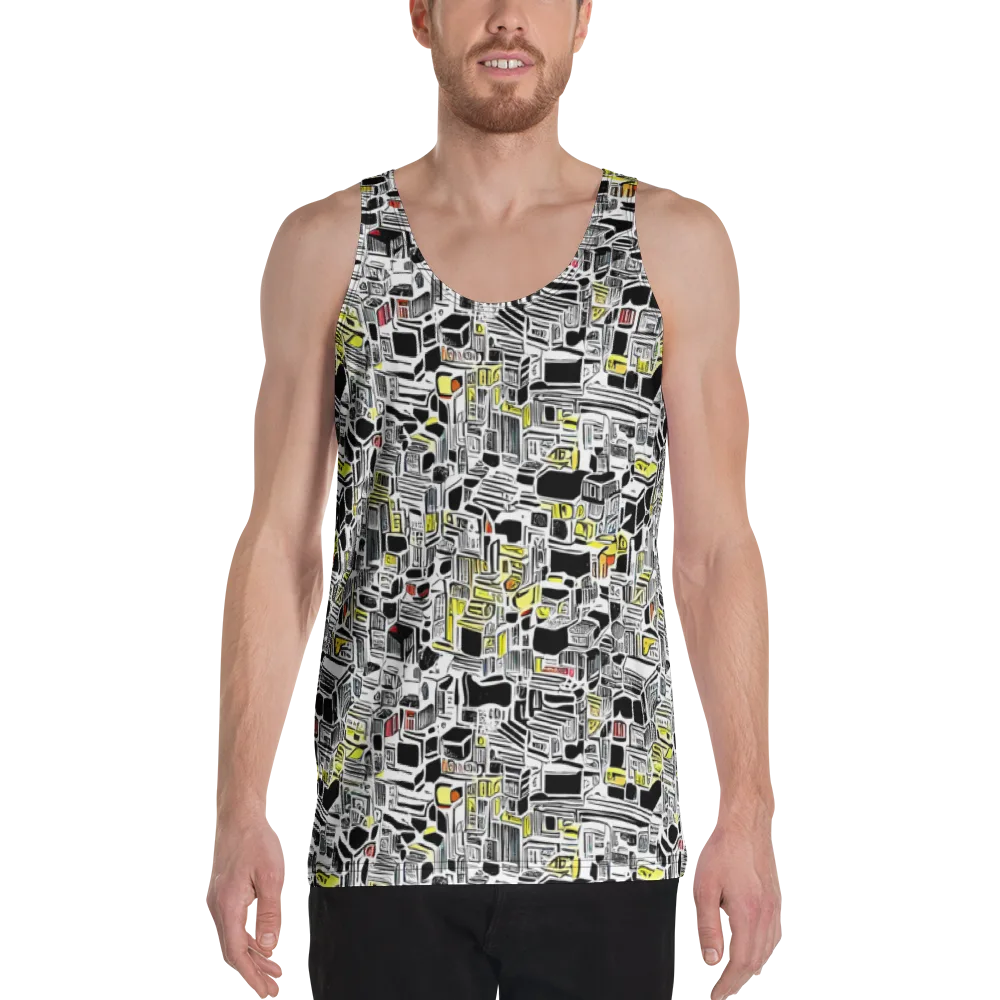 Monochrome Motion on Men's Tank Top — Front