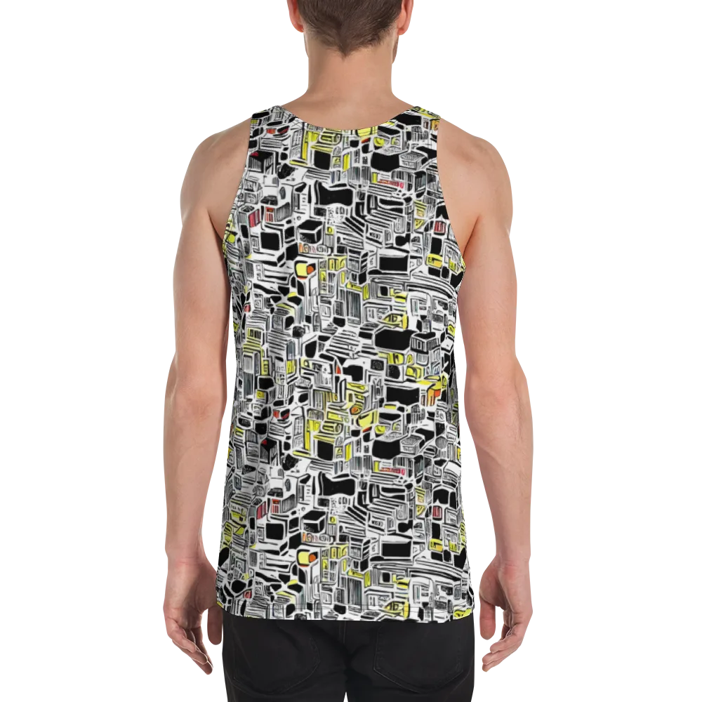 Monochrome Motion on Men's Tank Top — Back