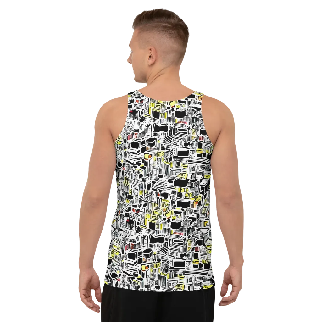 Monochrome Motion on Men's Tank Top — Back