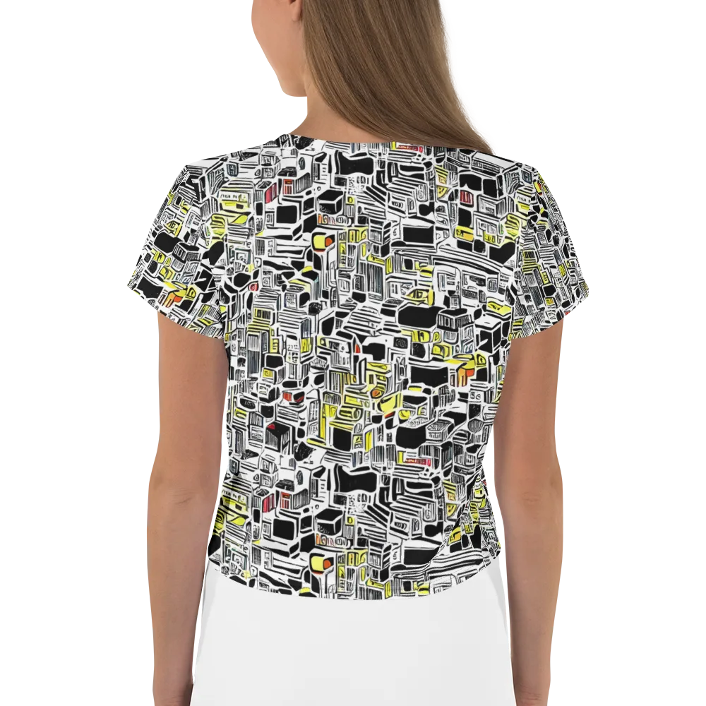 Monochrome Motion on Crop Tee — Back