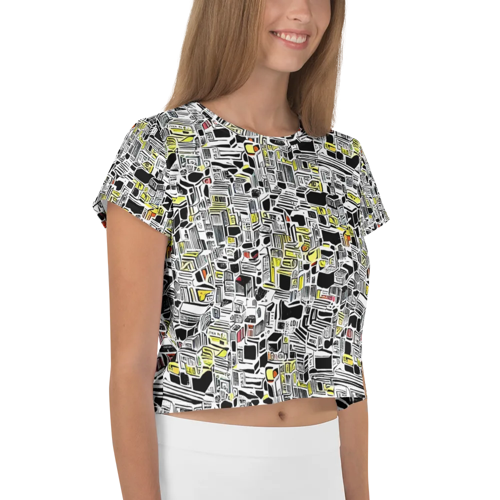 Monochrome Motion on Crop Tee — Right