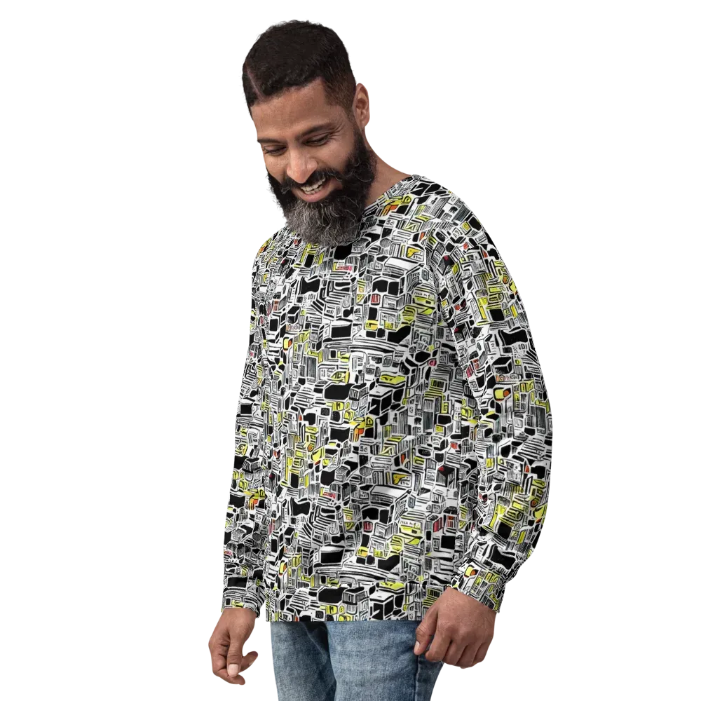Monochrome Motion on Sweatshirt — Left Front