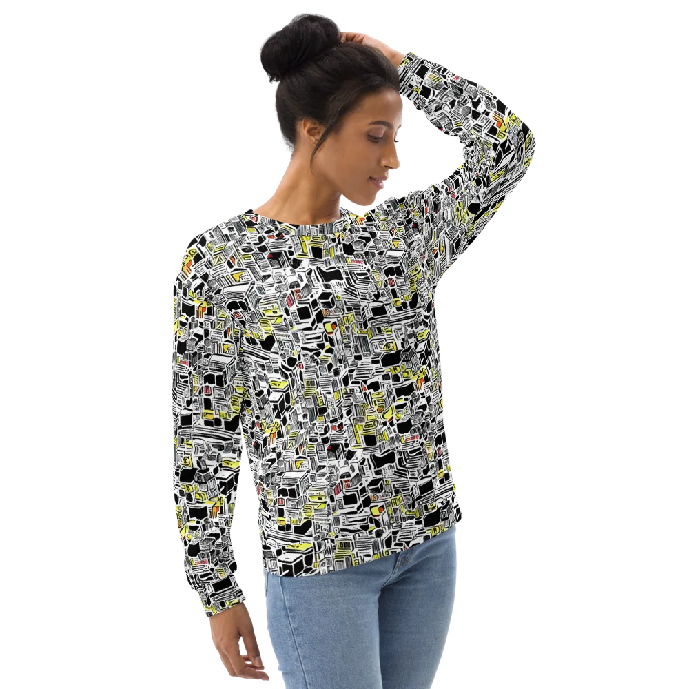 Monochrome Motion on Sweatshirt — Right Front