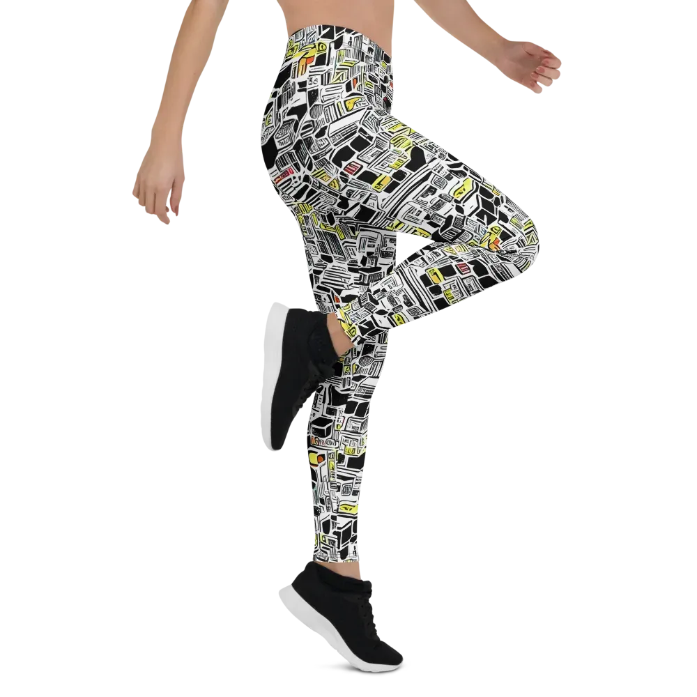 Monochrome Motion on Leggings — Right
