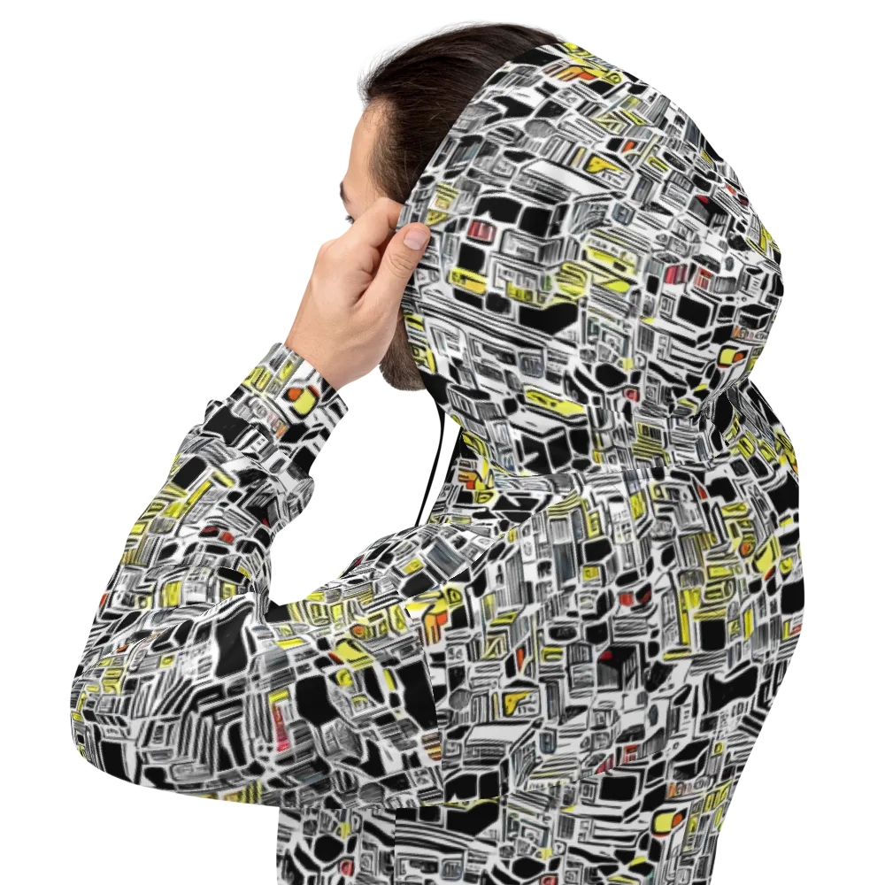 Monochrome Motion on Hoodie — Back