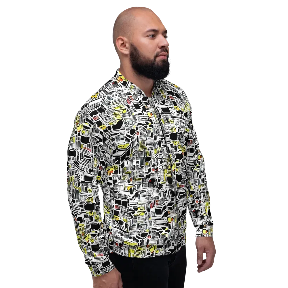Monochrome Motion on Bomber Jacket — Right