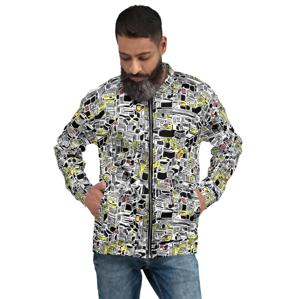Monochrome Motion on Bomber Jacket — Front