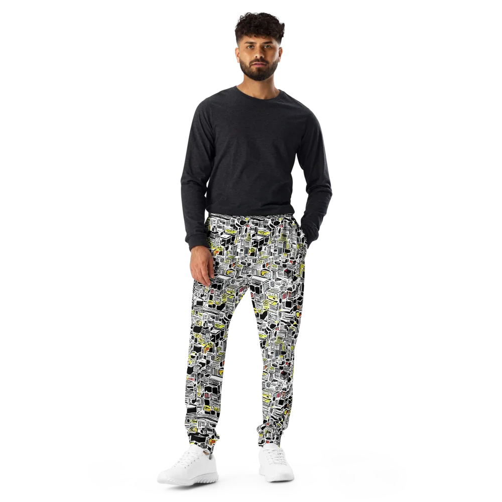 Monochrome Motion on Men's Joggers — Front