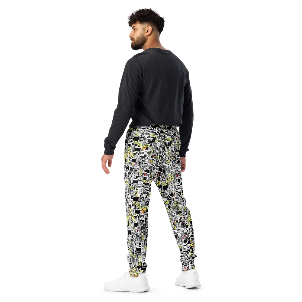 Monochrome Motion on Men's Joggers — Back