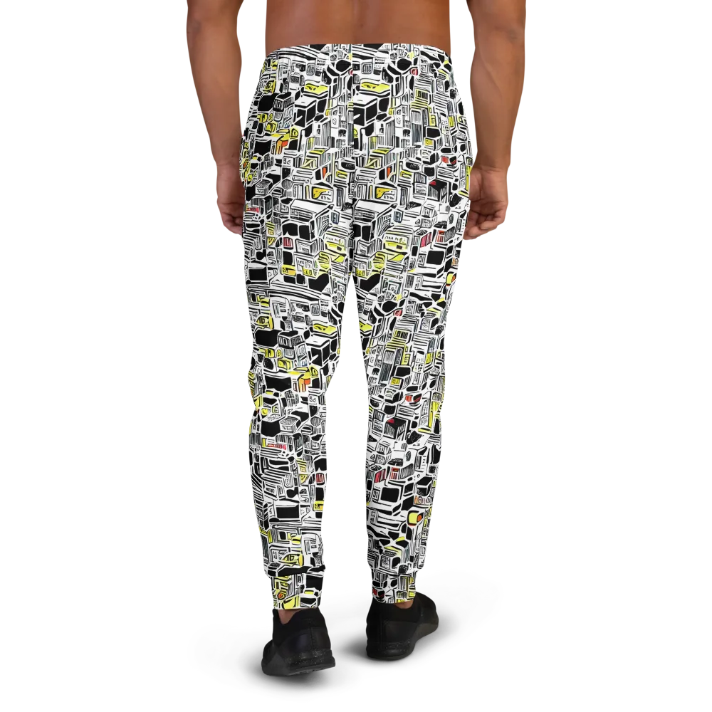 Monochrome Motion on Men's Joggers — Back