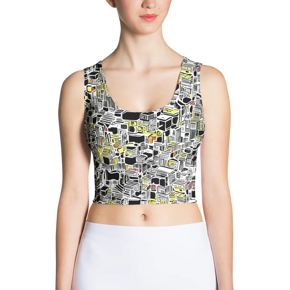 Monochrome Motion on Crop Top — Front