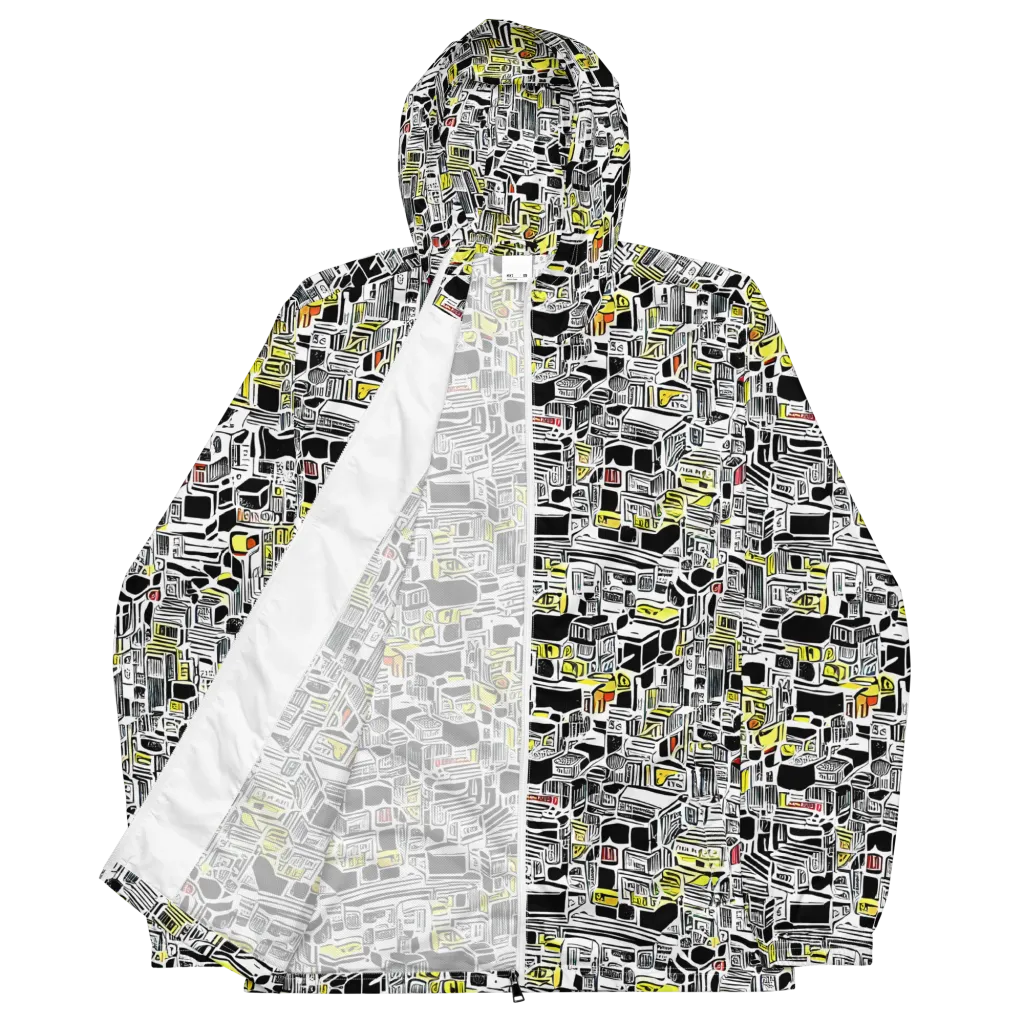 Monochrome Motion on Men's Windbreaker — Front