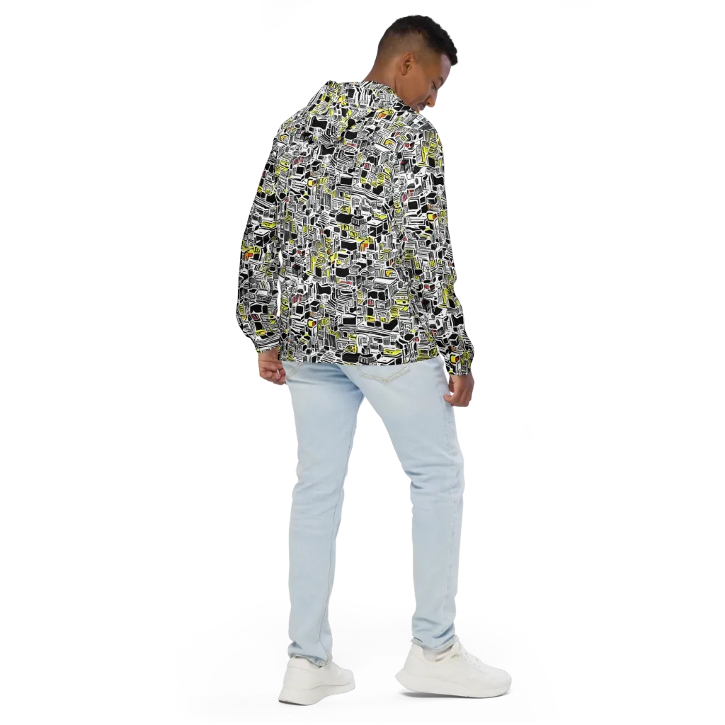 Monochrome Motion on Men's Windbreaker — Back