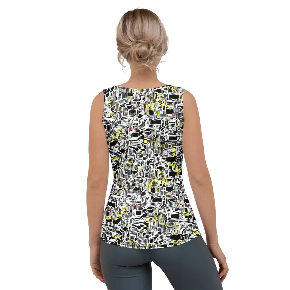 Monochrome Motion on Women's Tank Top — Back