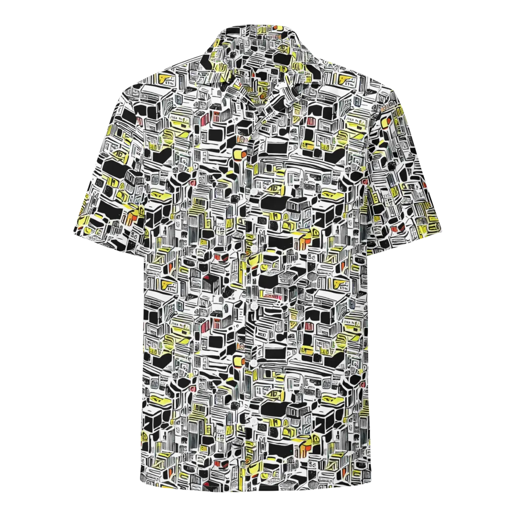 Monochrome Motion on Button Shirt — Front