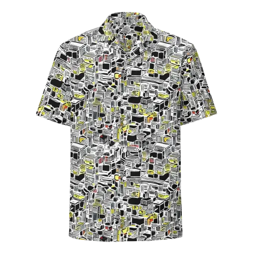 Monochrome Motion on a Button Shirt