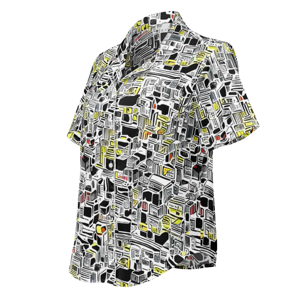 Monochrome Motion on Women's Short Sleeve Pajama Top — Left Front