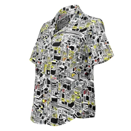 Monochrome Motion on a Women's Short Sleeve Pajama Top