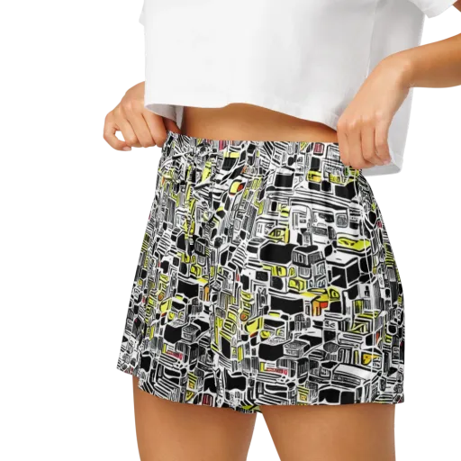 Monochrome Motion on a Women's Pajama Shorts