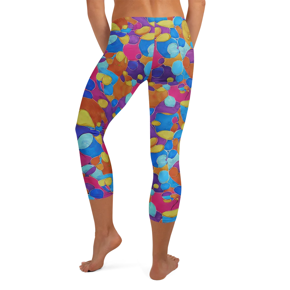 Neon Riverstones on Capri Leggings — Back
