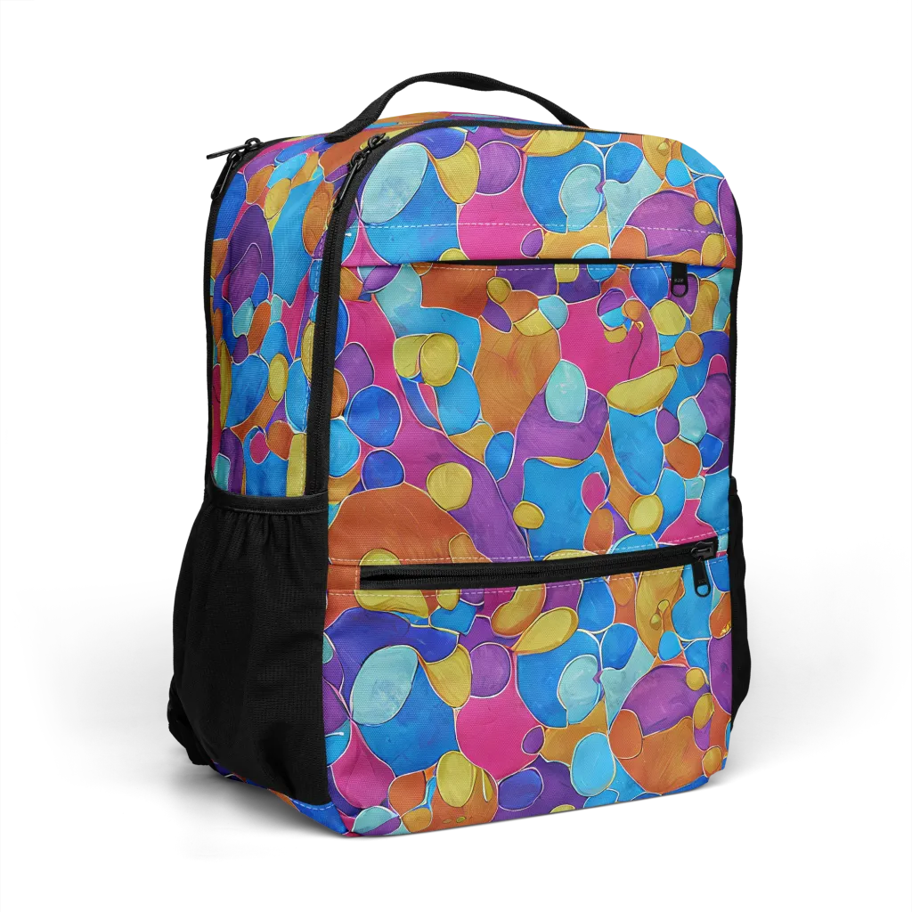Neon Riverstones on Utility Backpack — Right Front