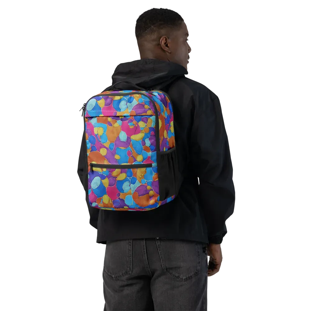 Neon Riverstones on Utility Backpack — Back