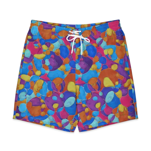 Neon Riverstones on a Men's Board Shorts