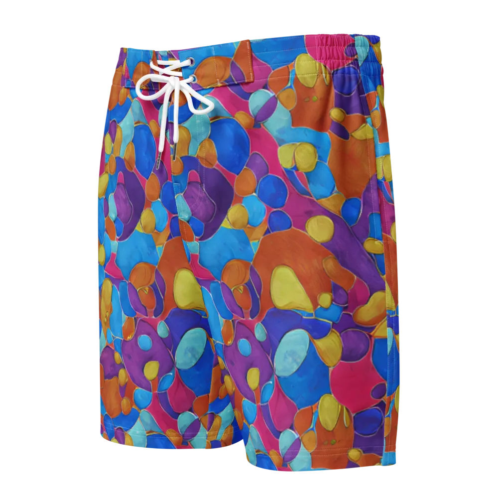 Neon Riverstones on Men's Board Shorts — Front