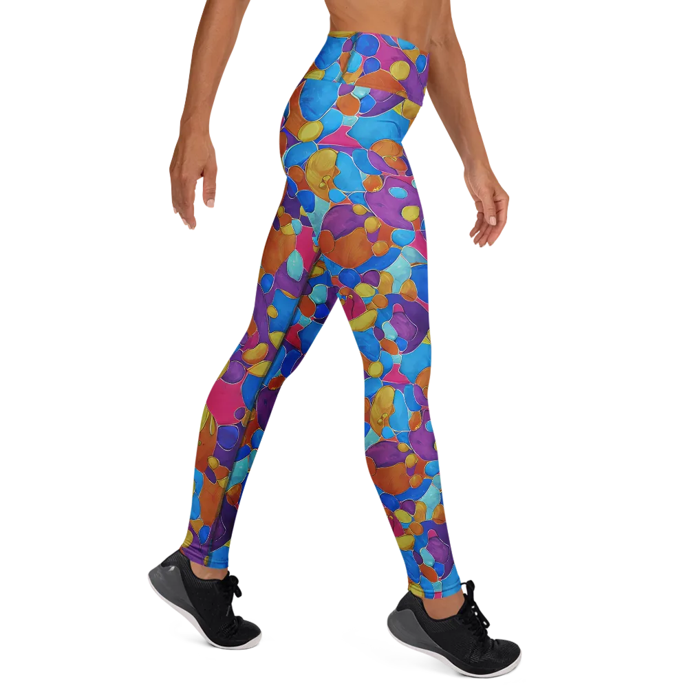 Neon Riverstones on Yoga Leggings — Right
