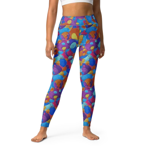 Neon Riverstones on a Yoga Leggings