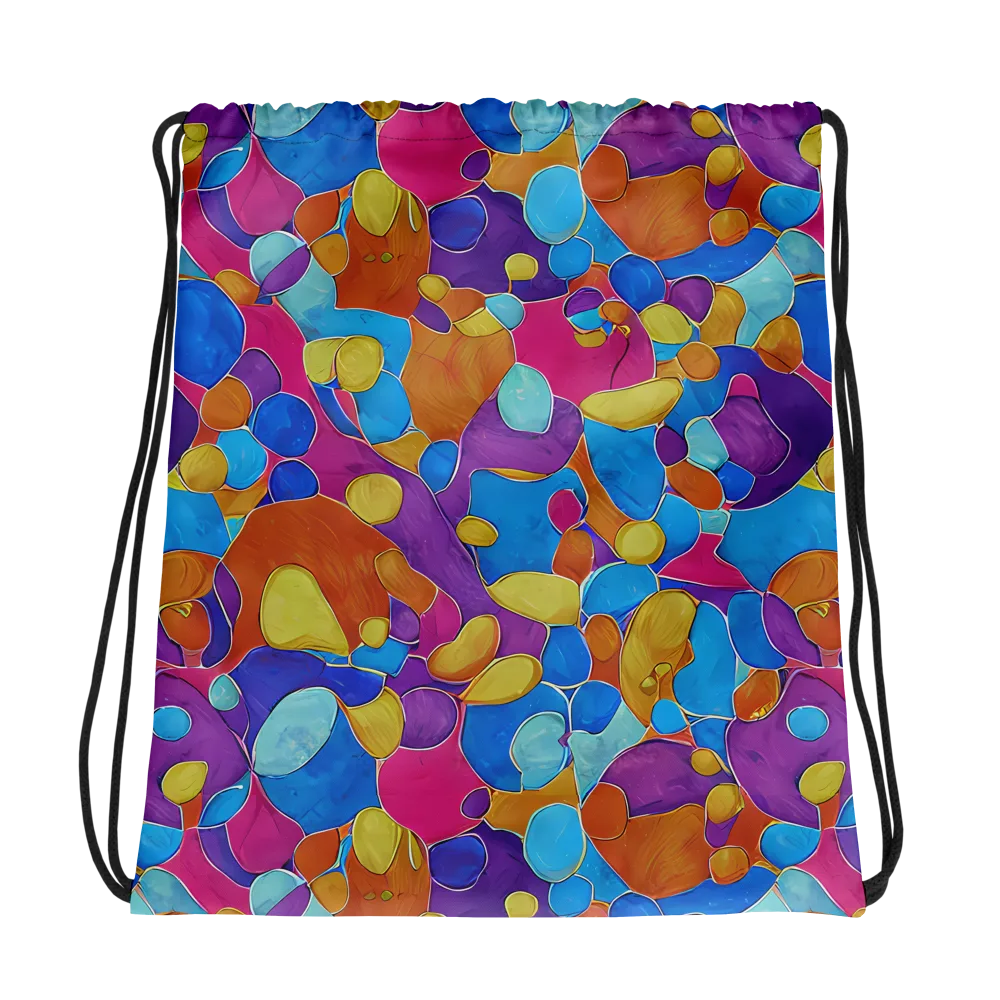 Neon Riverstones on Drawstring Bag — Photo