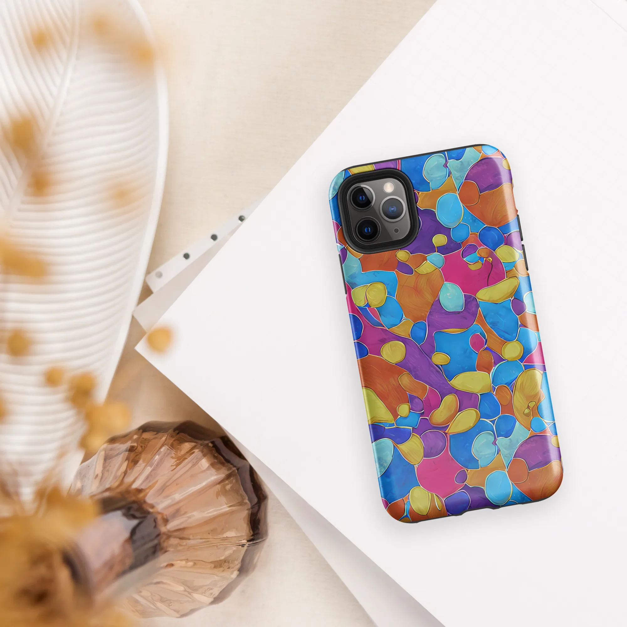 Neon Riverstones on Tough Case for iPhone® — Front