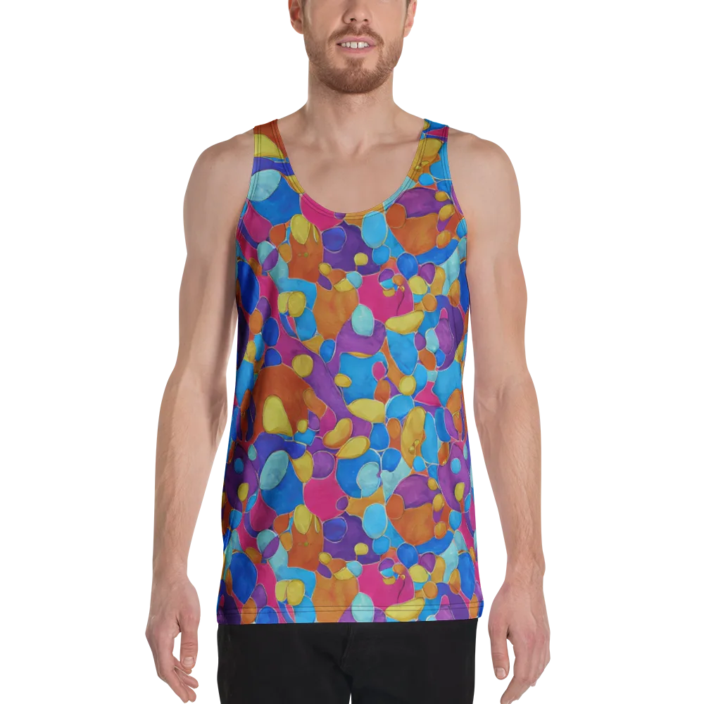 Neon Riverstones on Men's Tank Top — Front