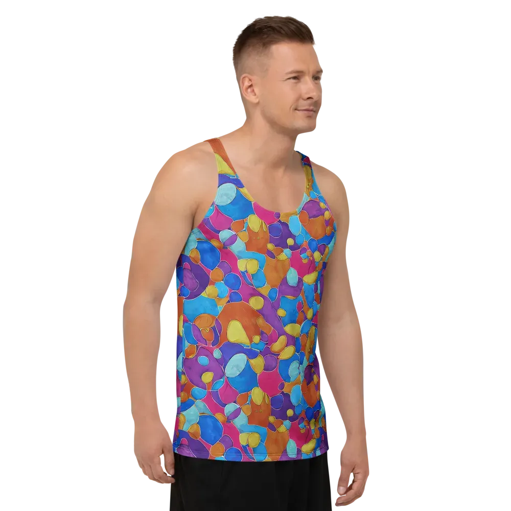 Neon Riverstones on Men's Tank Top — Right Front