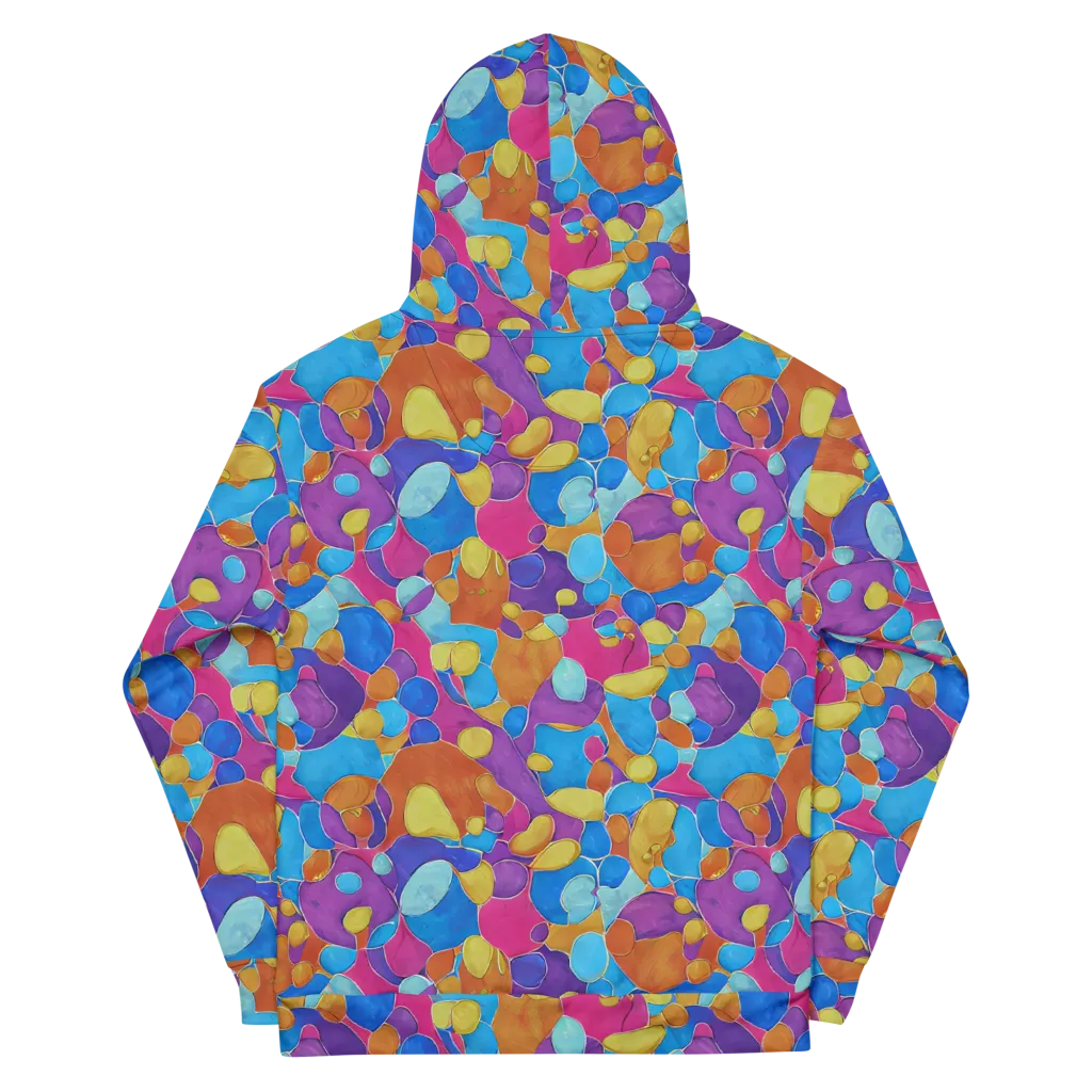 Neon Riverstones on Cotton Hoodie — Back