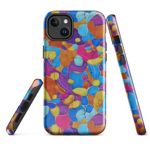 Neon Riverstones on a MagSafe Tough Case for iPhone®