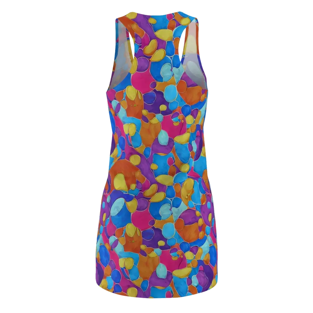 Neon Riverstones on Racerback Dress — Back
