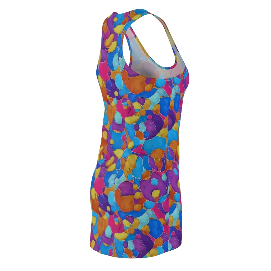 Neon Riverstones on Racerback Dress — Back Side