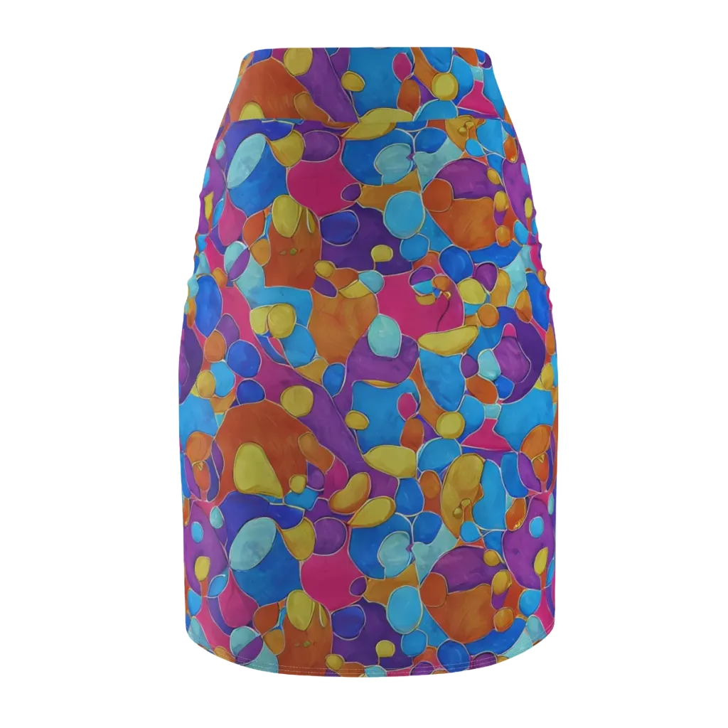 Neon Riverstones on Pencil Skirt — Back