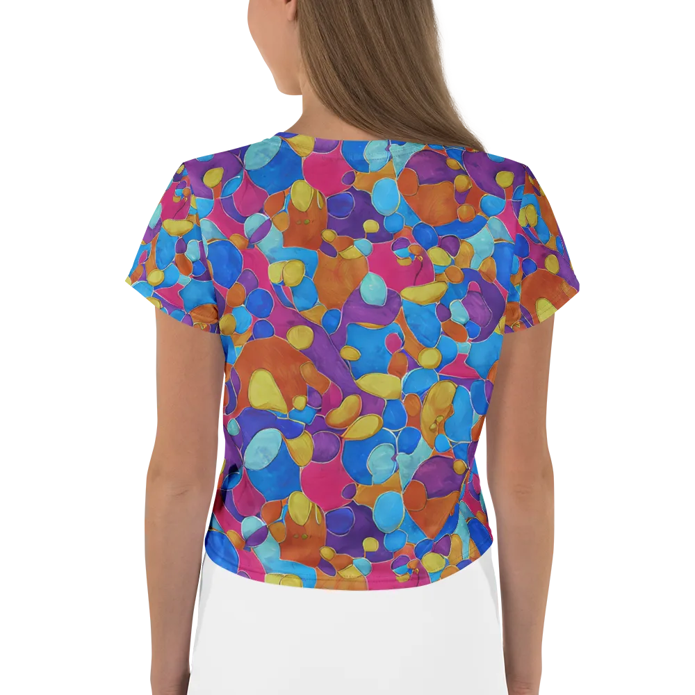Neon Riverstones on Crop Tee — Back