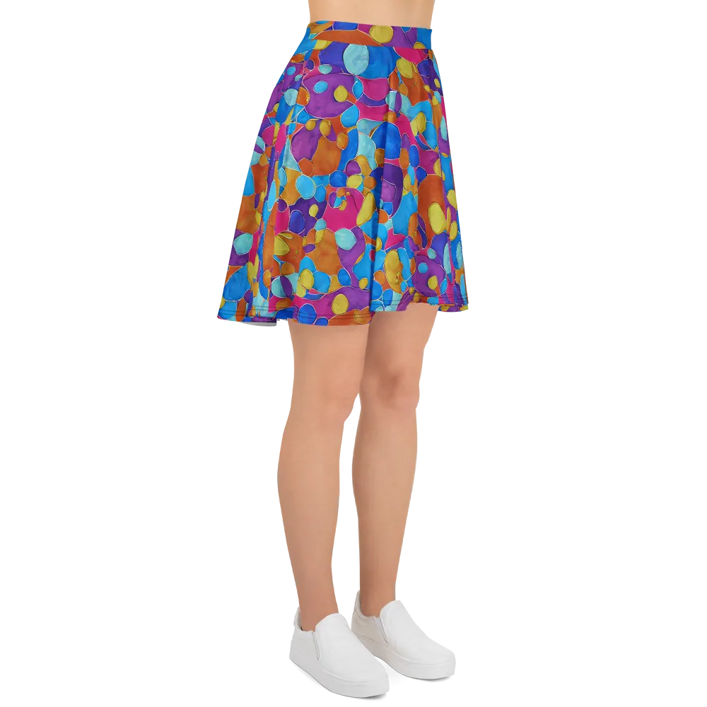 Neon Riverstones on Skater Skirt — Right