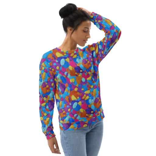 Neon Riverstones on a Sweatshirt