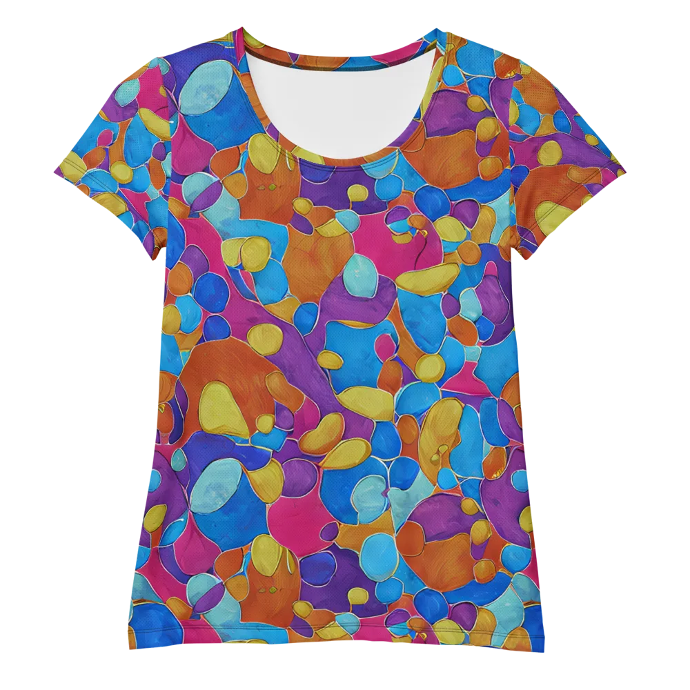 Neon Riverstones on Women's Athletic T-Shirt — Front