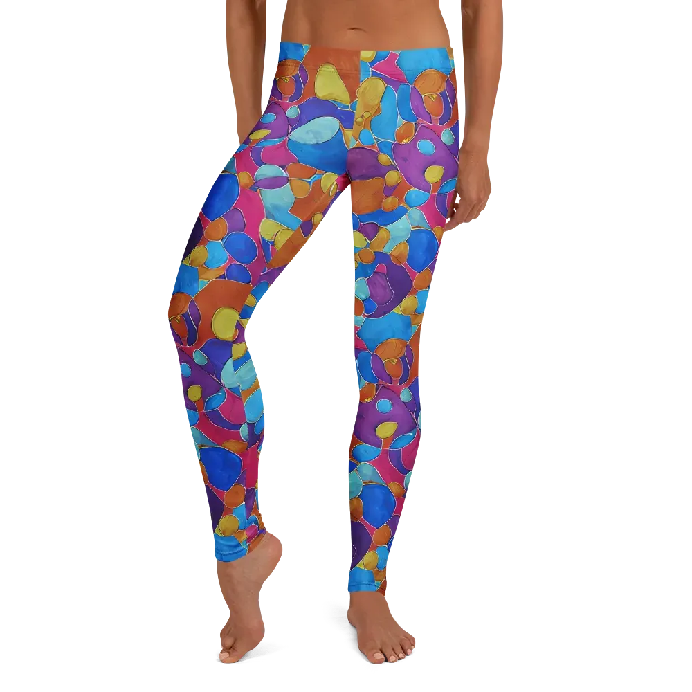 Neon Riverstones on Leggings — Front