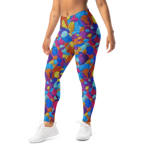 Neon Riverstones on a Leggings