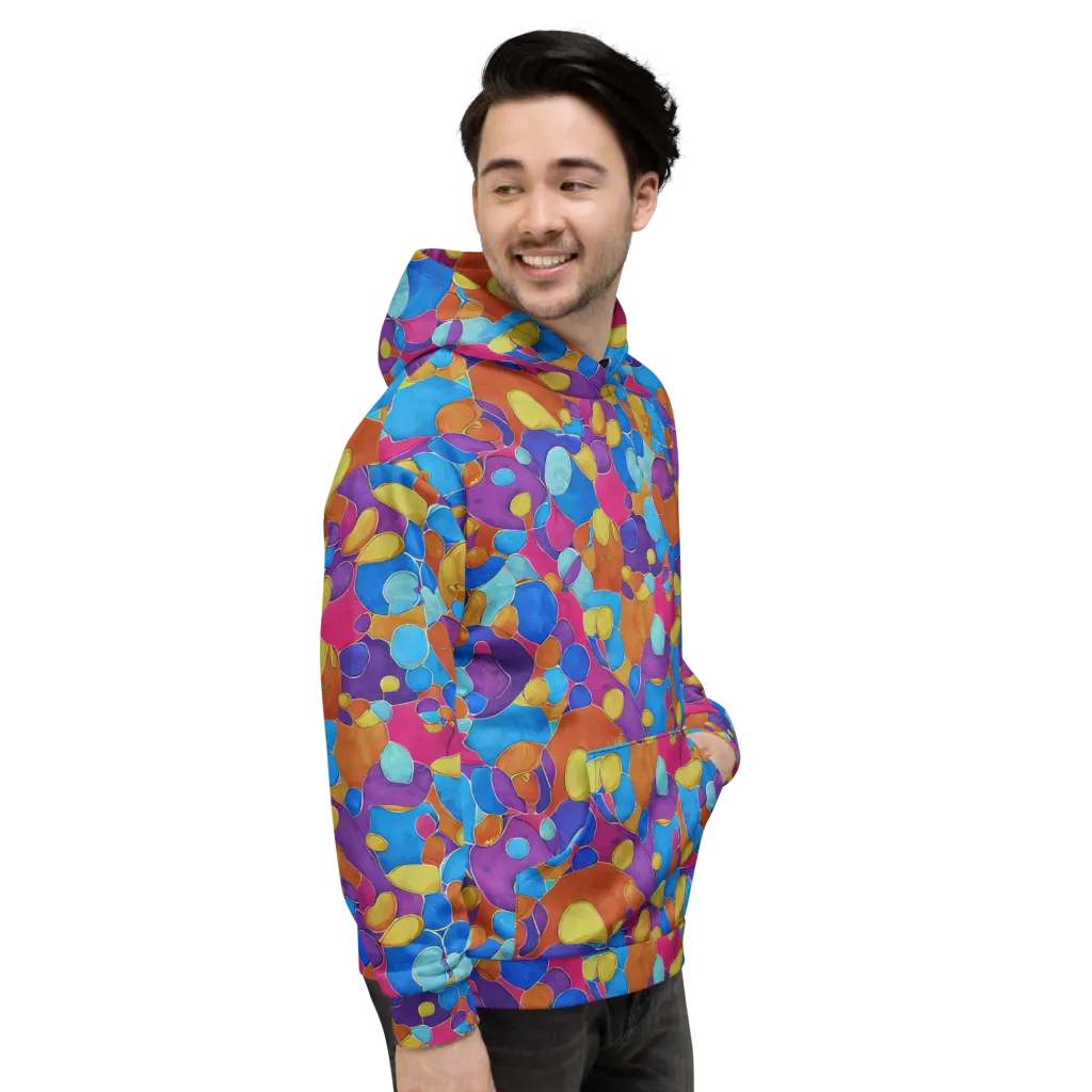 Neon Riverstones on Hoodie — Right