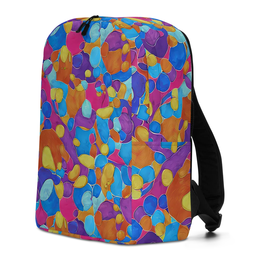 Neon Riverstones on Minimalist Backpack — Left