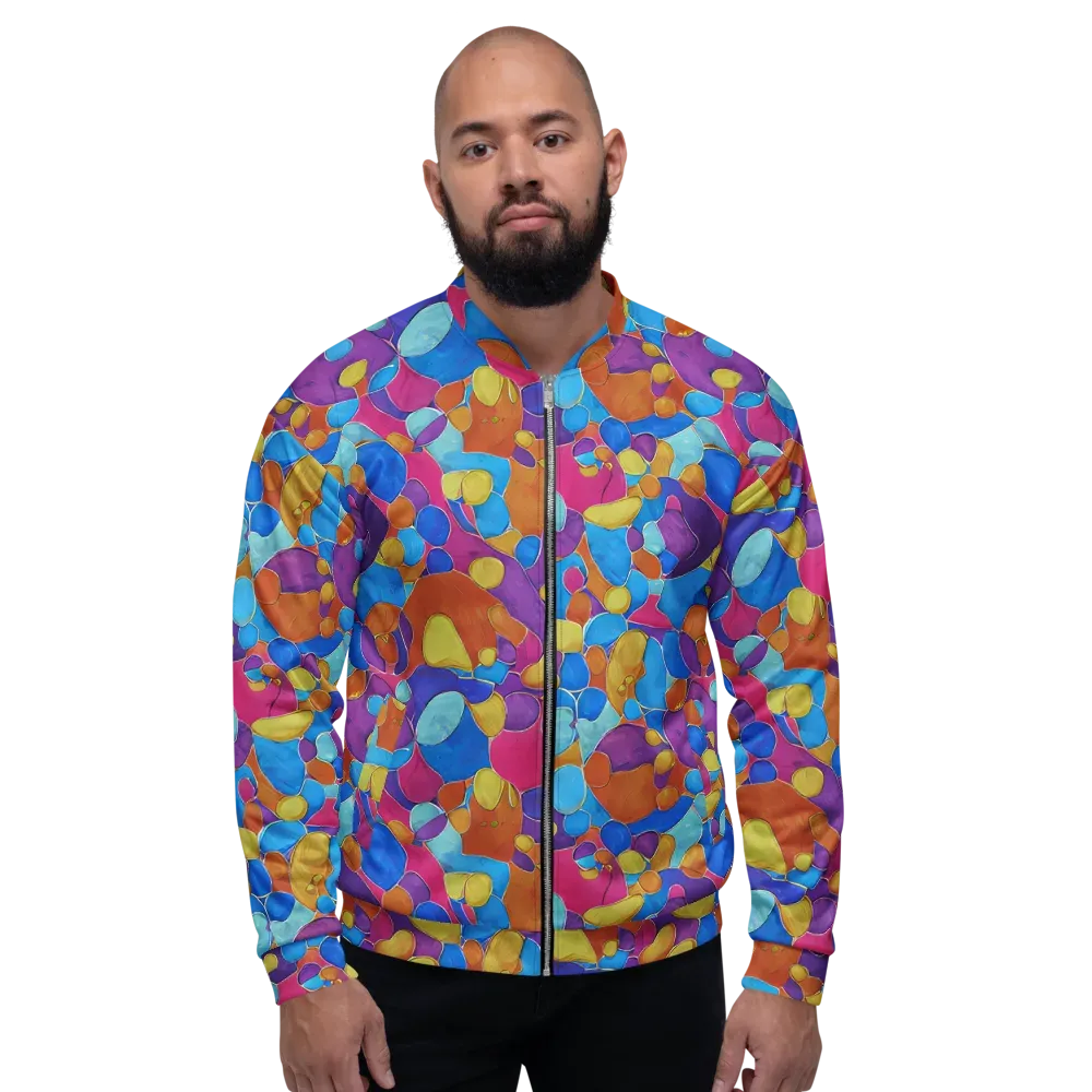 Neon Riverstones on Bomber Jacket — Front